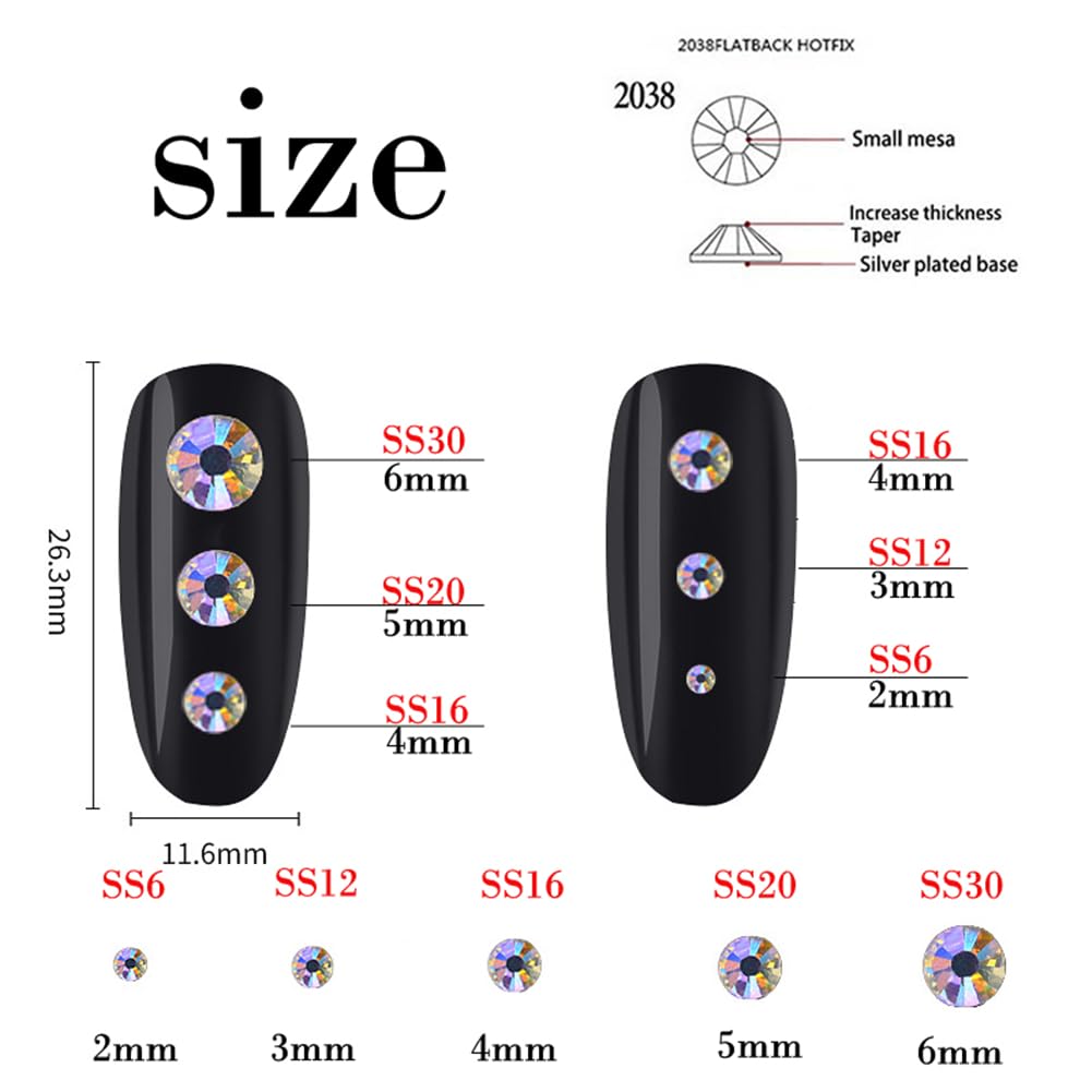 1000 Pieces SS20 5mm Flatback Rhinestones Clear Glass Round Gems Crystals for Nail Art DIY Crafts Clothes Shoes Bags （Citrine）