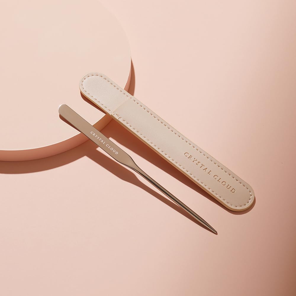 Korean Professional Pro Stainless Steel Makeup Cosmetic Spatula Tool Makeup Art Tool For Nail Art Eye Shadow Eyelash Makeup Professional Pigment Blending