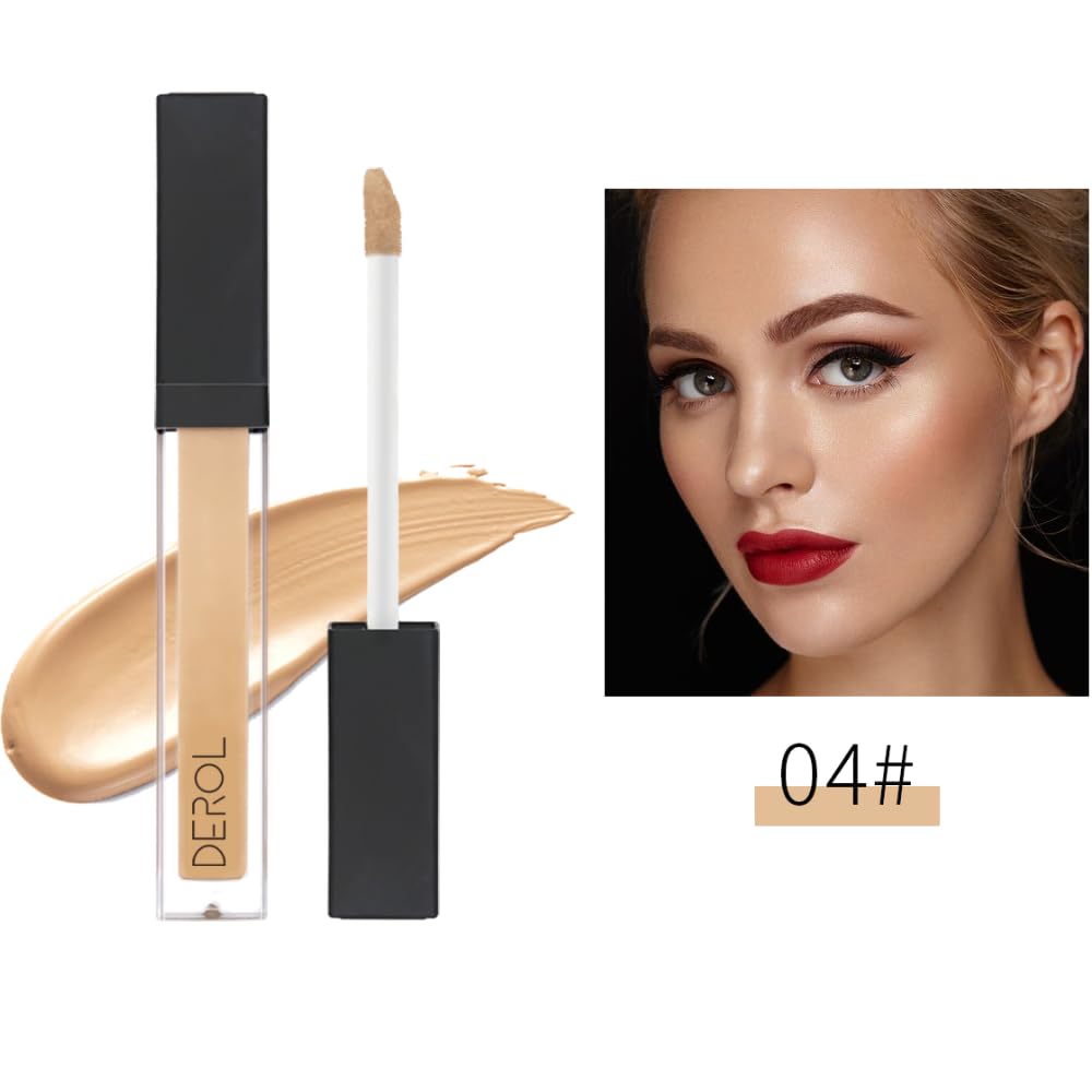 Liquid Concealer Makeup - Natural Coverage & Highly Pigmented Lightweight Concealers 6.5ml (04)