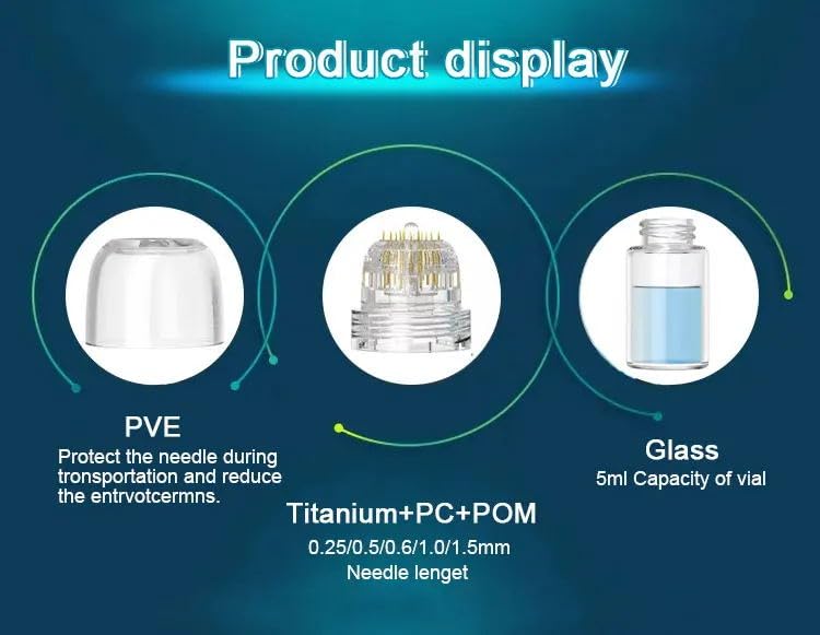 Hydra Needle 20 Titanium Serum Applicator Tools Reusable