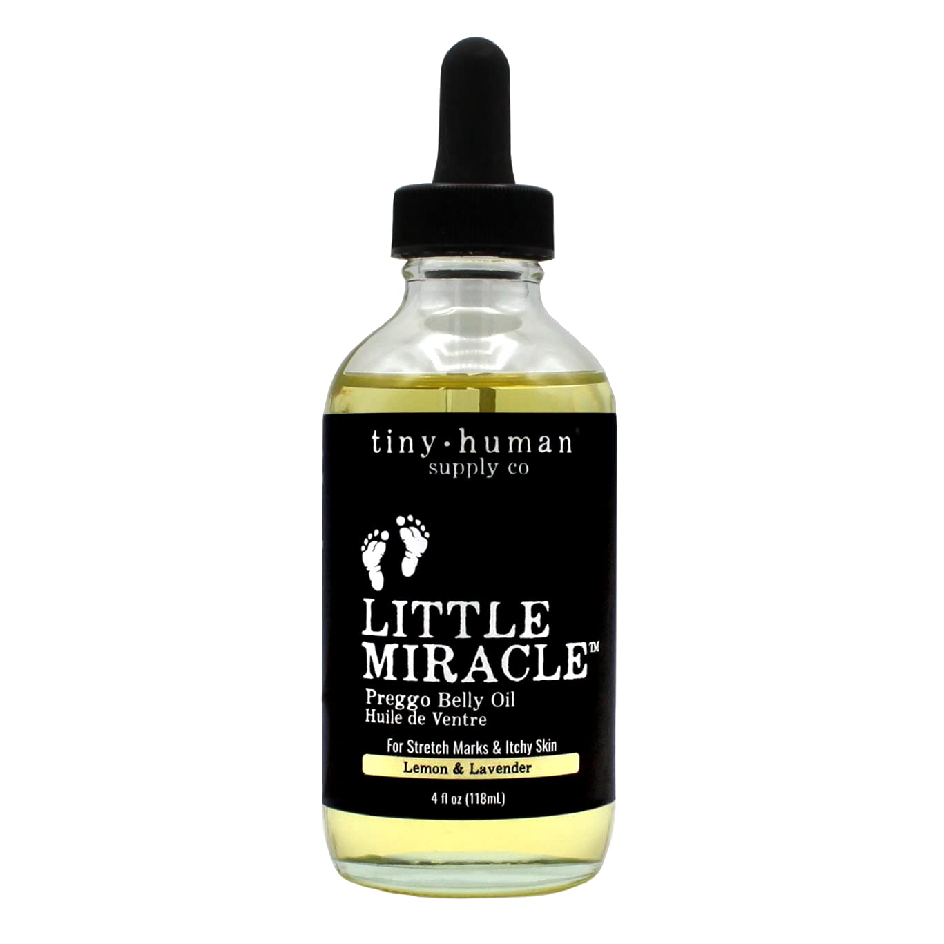 Little Miracle Preggo Belly Oil (Lemon & Lavender) for Pregnancy Stretch Marks and Itching