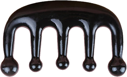 LLY Multifunctional Scraping Massage Comb. Natural Black Sibin Bian Stone. Beauty & Health Care, Relieves Wrinkles, Muscles & Acupoints