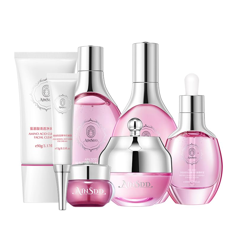 Hyaluronic Acid Anti Aging Skin Care Set Daily Skincare Kit For Women Gift Set 7 Pieces Women Beauty Set