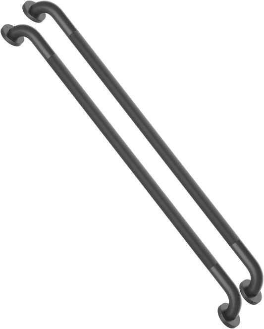 2 Pack 36 Inch Anti Slip Shower Grab Bar Oil Rubbed Black 1.25" Diameter,Munzong Bathroom Grab Bar, Knurled Bathroom Balance Bar,Safety Hand Rail Support Handicap Elderly Senior Assist Bath Handle