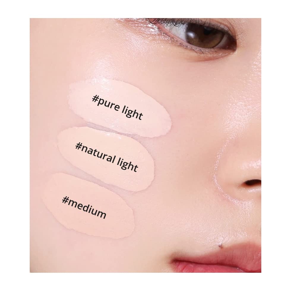 S2ND Zero Fit Matte Cushion Natural Coverage Foundation Air Cushion, Long-Lasting Hydrating Compact (#Pure Light (#17~19))