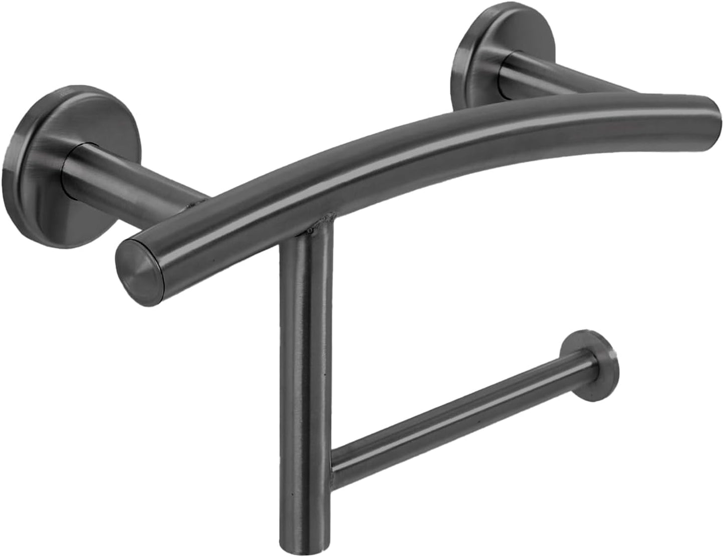 Grab Bar Mega Roll Toilet Paper Holder | ADA Compliant Shower Bar Made of 304 Stainless Steel | Grab Bars for Bathtubs and Showers (Oil Rubbed Bronze)