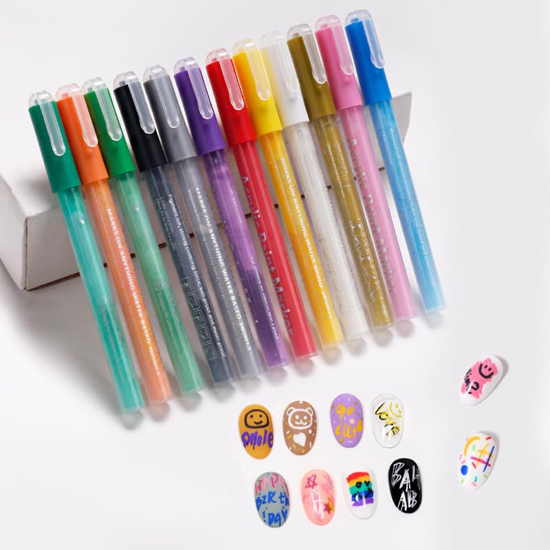 Nail Polish Pen, 1 PCS Nail Art Pen, Nail Pencil, DIY Drawing Painting Pen, for Nails DIY (Pink)