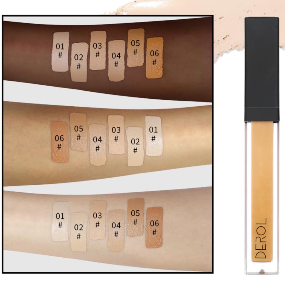 Liquid Concealer Makeup - Natural Coverage & Highly Pigmented Lightweight Concealers 6.5ml (02)