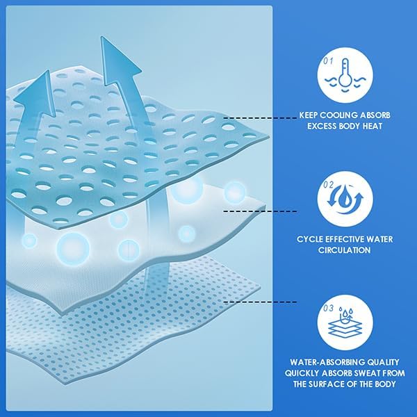 6 Pack Cooling Towels (47"x12") for Neck and Face, Ice Towel for Hot Weather, Soft Breathable Chilly Gym Towels, Microfiber Towel for Work Out, Yoga, Running, Camping & More Activities