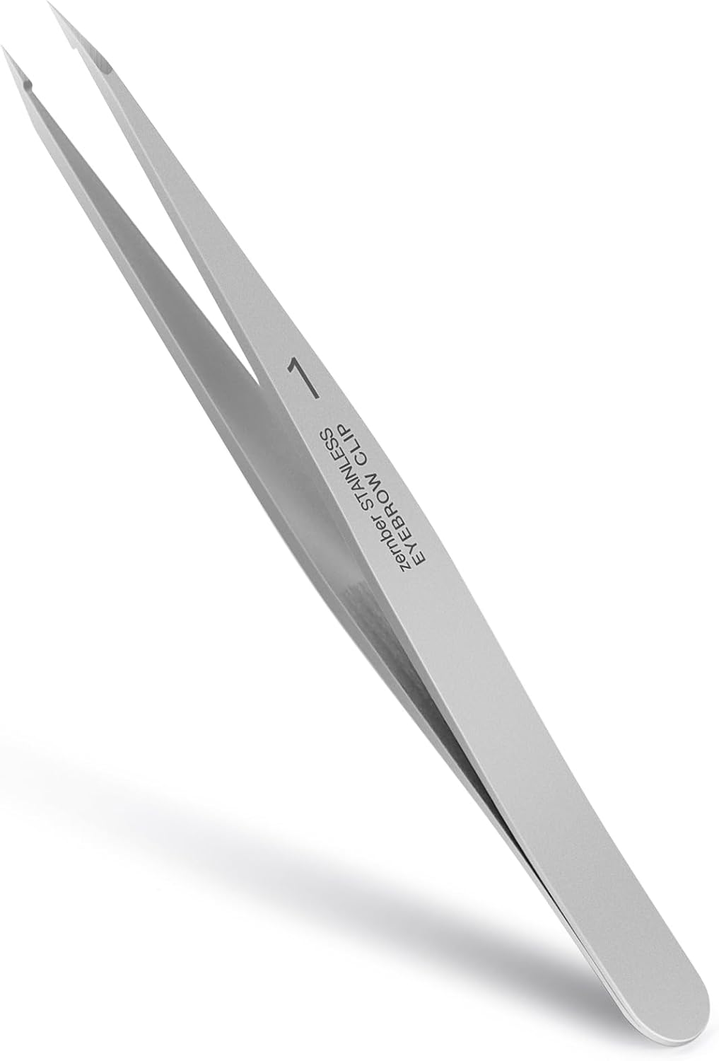Pointed Tweezers for women Facial hair, Precision Tweezers for Eyebrows, Chin Hair，Ingrown Hair, Splinters, Glass Removal（Silver）