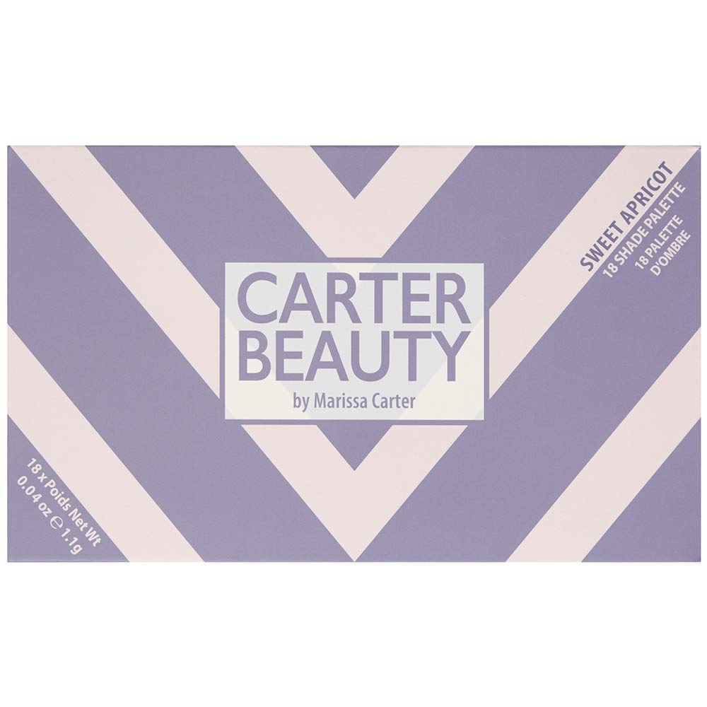 Carter Beauty 18 Shade Eyeshadow Palette | Long Lasting Eye Shadow Makeup | Shimmer & Matte Vibrant Colors (Sweet Apricot)