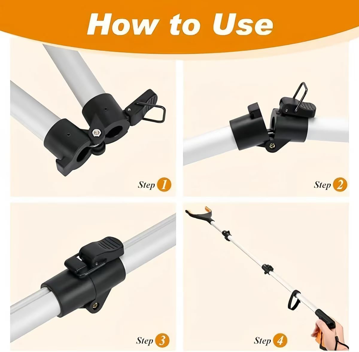 2-Pack Extra Long Grabber Reacher Tool, 43" Reacher Grabber Pickup Tool with Magnetic Tip, Trash Picker for Elderly Grab It Reaching Tool, Garbage Picker Upper, Litter Pick Up Grab