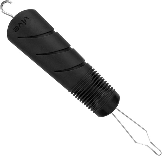 Vive Button Hook with Zipper Pull - Dressing Helper Assist Tool for Arthritis - One Hand Shirt & Coat Buttoning Aid, Disability, Handicapped, Seniors, Elderly - Limited Dexterity, Wide Grip Handle