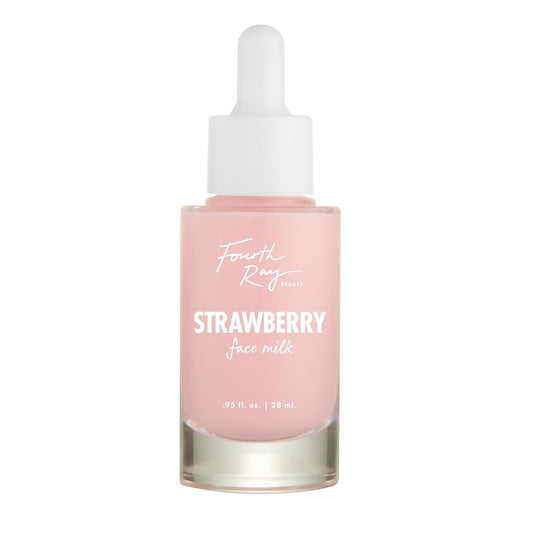 ColourPop Fourth Ray Beauty Strawberry Face Milk - Moisturizing Face Serum Infused with Strawberry Seed Oil, Marshmallow & Lotus Flower - Conditions Skin for a Healthier-Looking Complexion (1.0 oz)