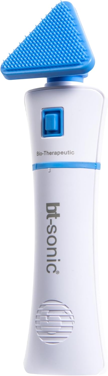 Bio-Therapeutic bt-Sonic Facial Cleansing Brush, Microsonic Handheld Silicone Face Cleanser, Exceptional Quality Water Resistant Face Exfoliator