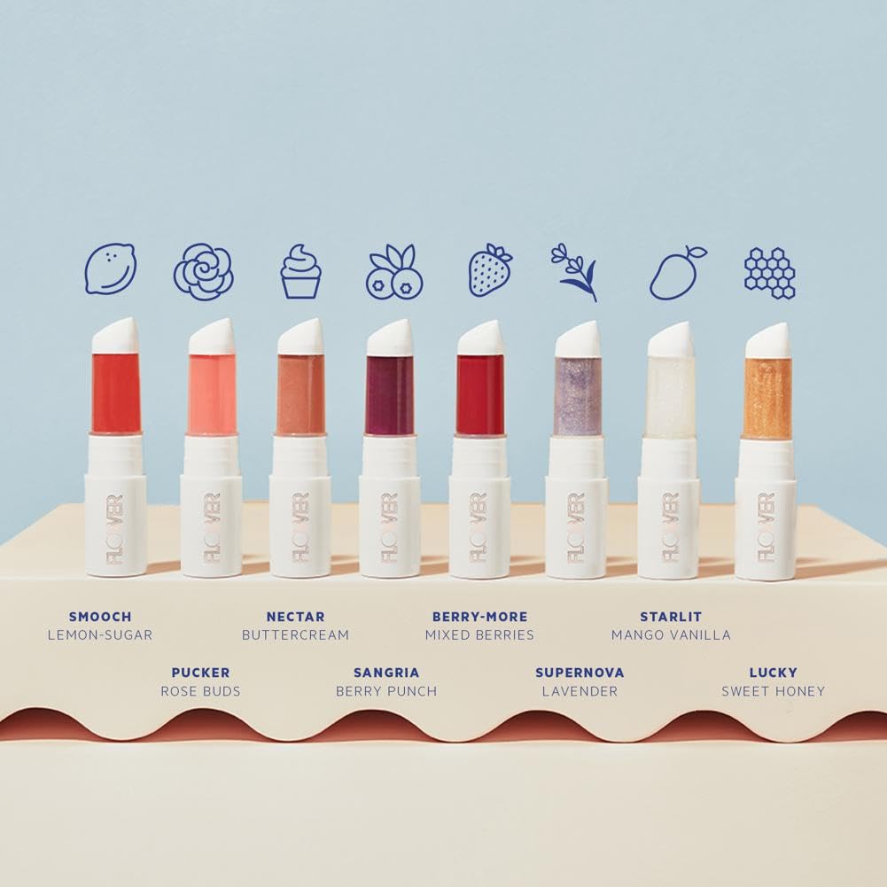 FLOWER BEAUTY By Drew Barrymore Perfect Pout Hydrating Lip Mask - Soothes + Softens Lips + Natural-Looking Tint - Recovery Lip Treatment + Moisturizes + Hydrates Lips - Scented - Cruelty-Free + Vegan ( Starlit)
