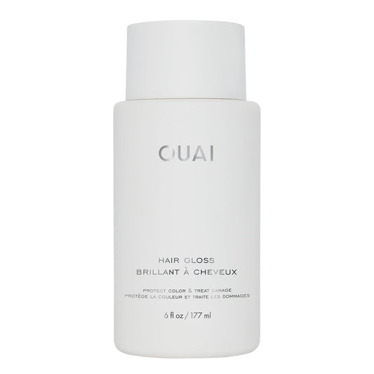 OUAI Hair Gloss - In-Shower Shiny Hair Treatment & Glaze with Frizz Control - Heat Protectant Infused with Hyaluronic Acid, Rice Water & Panthenol - Paraben, Phthalate & Sulfate Free (6 Oz)