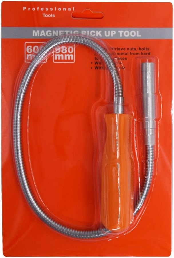 Flexible Magnetic Grabber Pickup Tool - 23-1/2" 8LB Bend-It Magnet Snake Pick-Up Sweeper Bendable Retriever Stick | Gifts for Men Christmas Useful for Hard-to-Reach,Sink Drains Mechanic Automotive