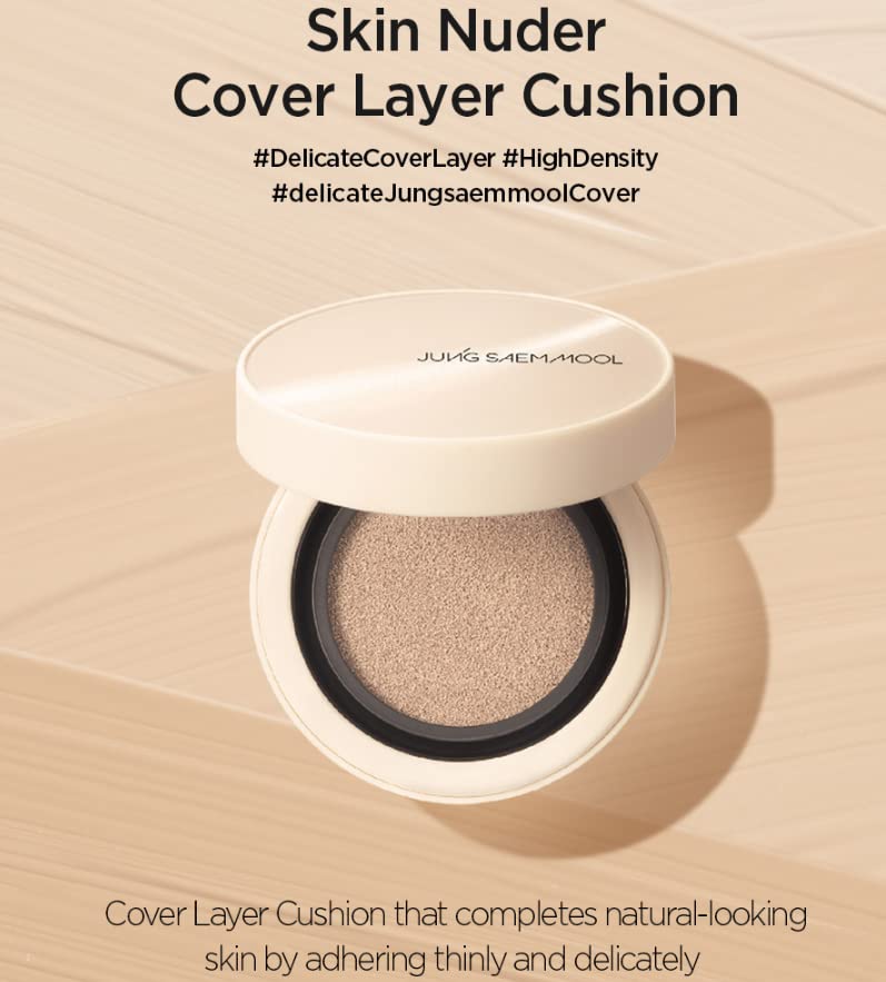 [JUNGSAEMMOOL OFFICIAL] Skin Nuder Cover Layer Cushion 23 (Medium) | Refill Included | Delicate Cover | All-day Lasting | Makeup Artist Brand