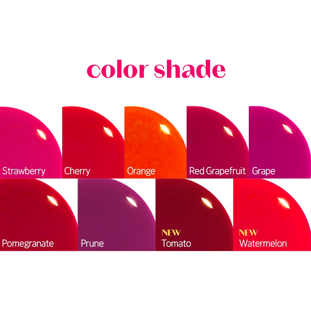 ETUDE Dear Darling Water Tint #4 Red Grapefruit Ade (9g) | Vivid Color Lip Stain with Moisturizing Weightless & Non-sticky Finish Lip Stain | Korean Makeup, Kbeauty