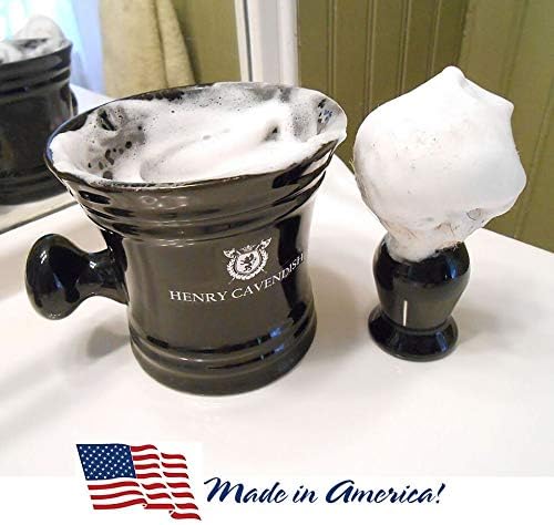 Henry Cavendish Gentleman's Ceramic Shaving Soap Bowl with Handle.