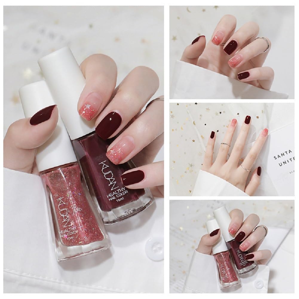 Nail Polish set - Nail Lacquer Quick Dry, Full Size, Vibrant, Colorful, Trendy, Glitter, Glossy, Metallic, Matte Nail Art Nail Shades (N15 soot, 52g)