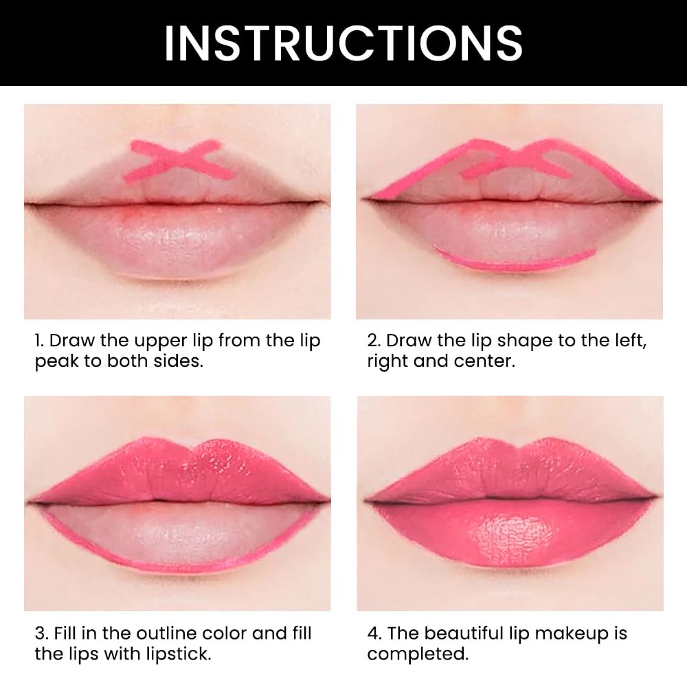 evpct 1Pcs Mauve Warm Pink Shine Lip Liner and Lipstick Combo Set Kit for Women, Moisturizing Glossy Tinted Lip Stick Balm, Sheer Shine Juicy Finish, Lightweight Hydrating Formula Lip Care 43#