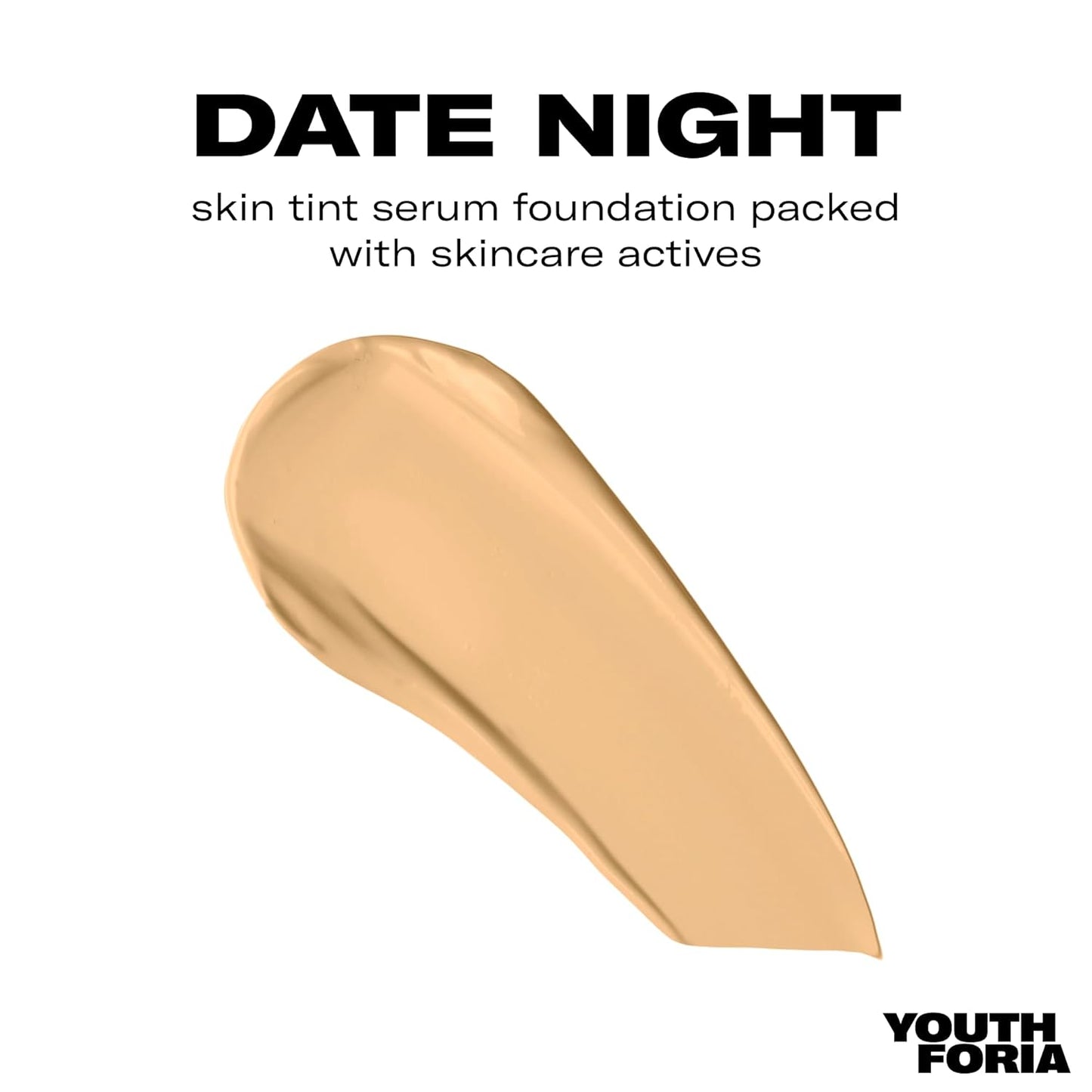 Youthforia Date Night Skin Tint Serum Foundation, Light-Medium Coverage, Hydrating Formula, Vegan & Cruelty-Free, 310 Light Medium - Neutral with Golden Undertones
