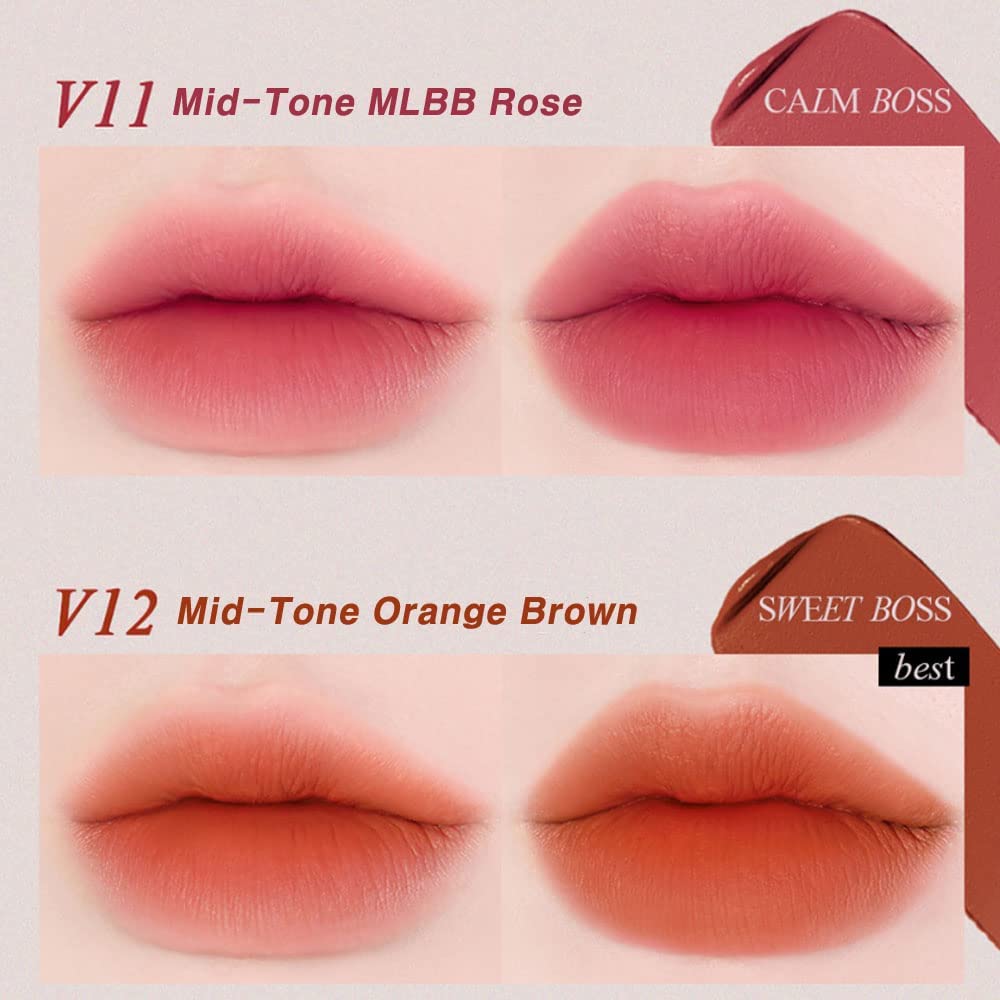 BBIA Last Velvet Tint - Soft & Creamy Matte Finish Lip Stain, Blur Effect with Velvety Texture, Long-Lasting, High Pigment, Lightweight, Non-Drying, Vegan, Korean Lip Makeup (V15 EDGE BOSS)