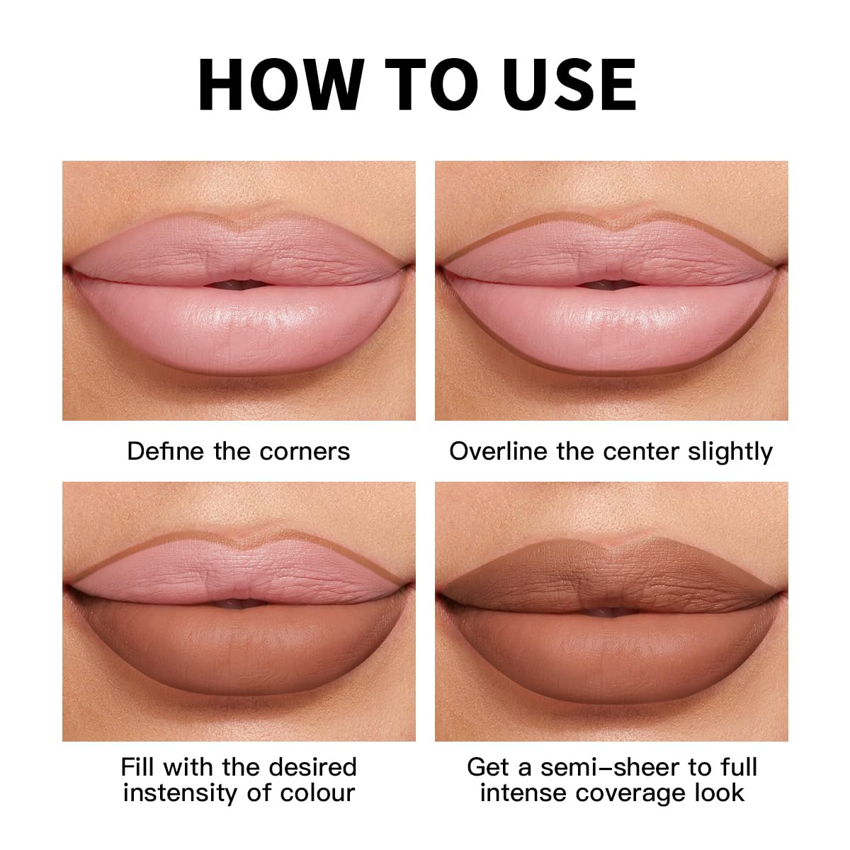 USHAS Lipstick and Lip Liner Combo Set 2 in 1 Waterproof Matte Lipstick pen for Women Lip liner Set Long Lasting with Makeup Set (Y14, Pack of 1)