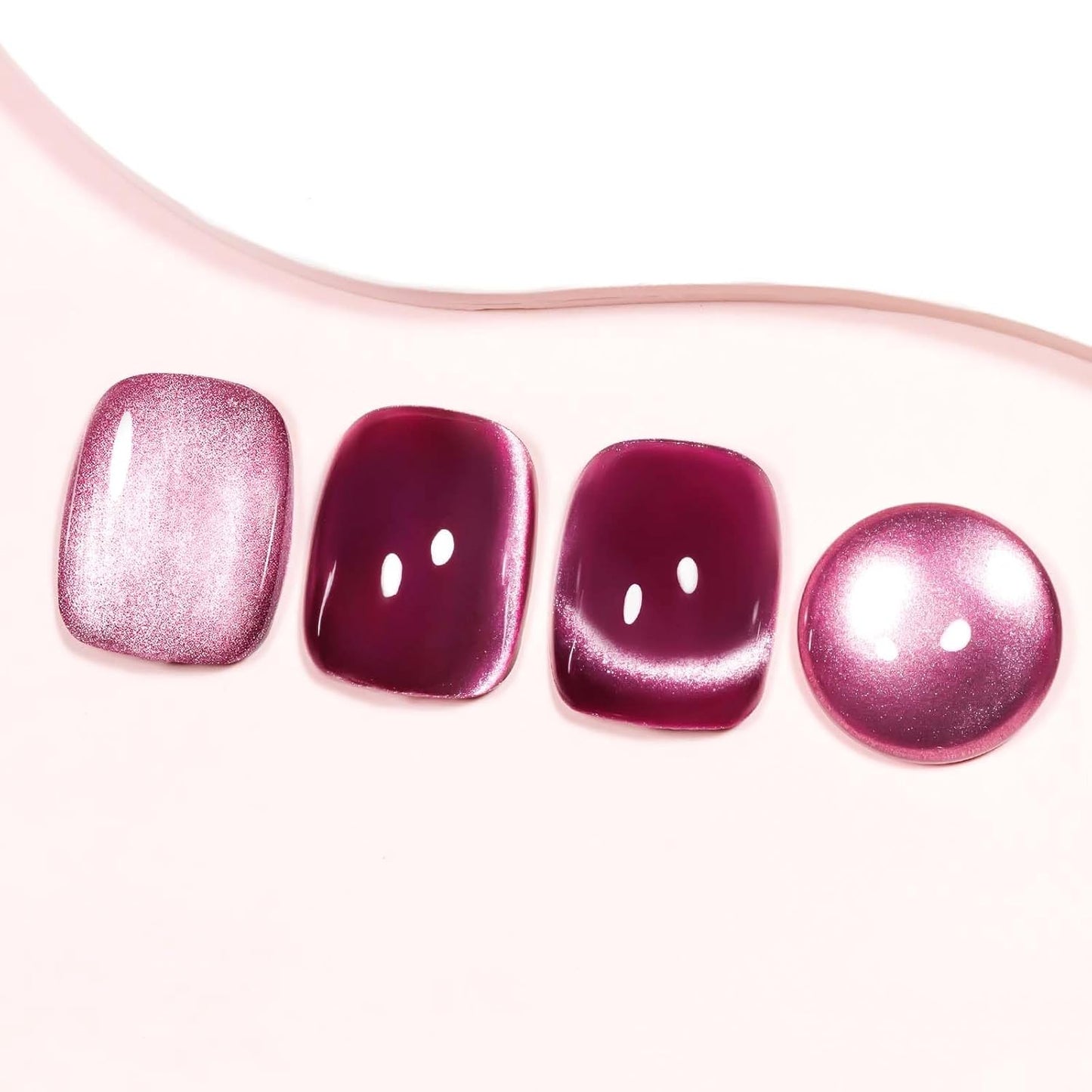 MIZHSE Quick Dry Cat Eye Nail Polish, Cherry Red Magnetic Nail Polish with Magnet, Air Drying Fast 15ml Cateye Nail Lacquer for Women Girls Non-Gel Nail Art Manicure DIY Home