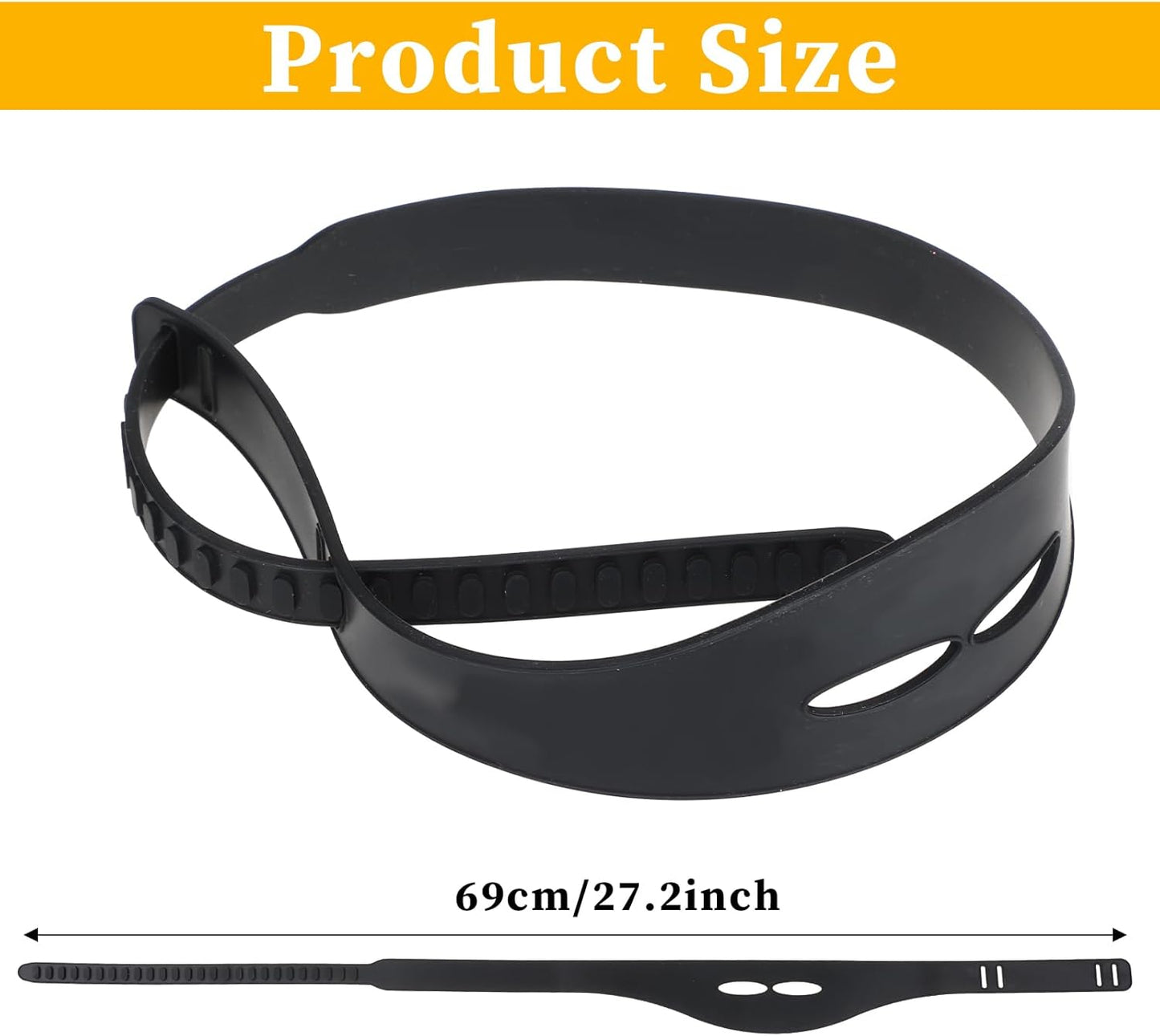 Neckline Shaving Template Soft Adjustable Hair Trimming Guide Band Black Silicone Hair Cutting Guide Tool Easy Use DIY Self-Haircutting System for Home Hair Clipper Cuts Accessories Men