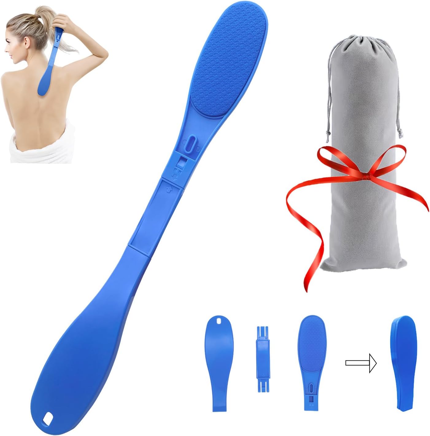 SFFTCYY&ZGTJ Lotion applicator for Back,back lotion applicator,back scratcher for women,gifts for seniors,tanning mit,back washer,applicator pads,back tanning applicator,manitas para rascar la espalda