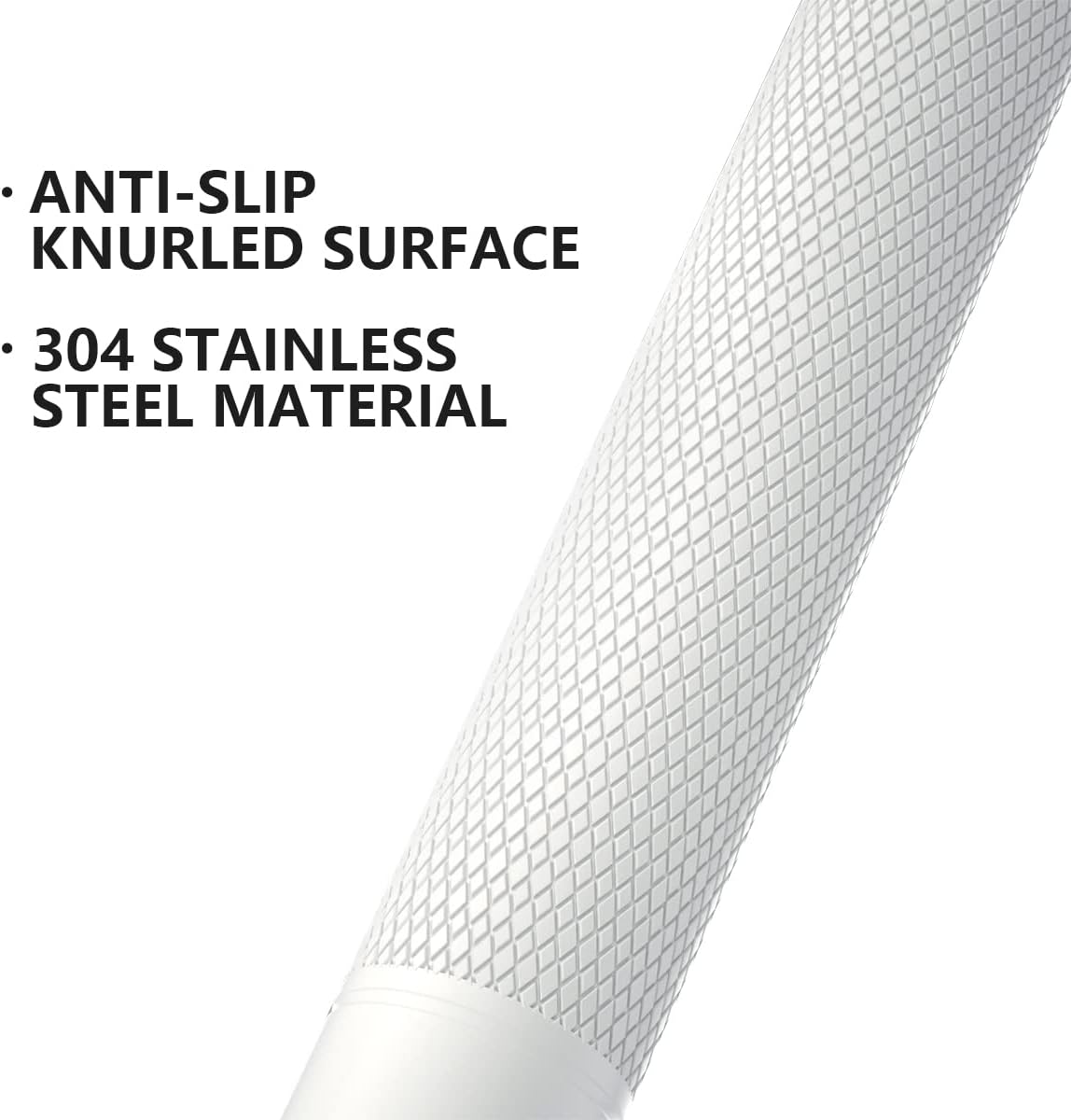 20 Inch Anti Slip Shower Grab Bar Oil Rubbed White 1.25" Diameter,Munzong 2 Pack Bathroom Grab Bar, Knurled Bathroom Balance Bar,Safety Hand Rail Support Handicap Elderly Senior Assist Bath Handle