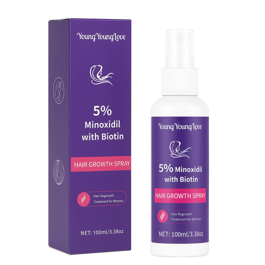 3.38 fl.oz - 5% Minoxidil for Women Hair Growth, Minoxidil Spray with Biotin for Thicker, Stronger, Fuller & Healthier Hair, Hair Regrowth Treatment for Reduce Hair Loss & Thinning, for All Hair Types