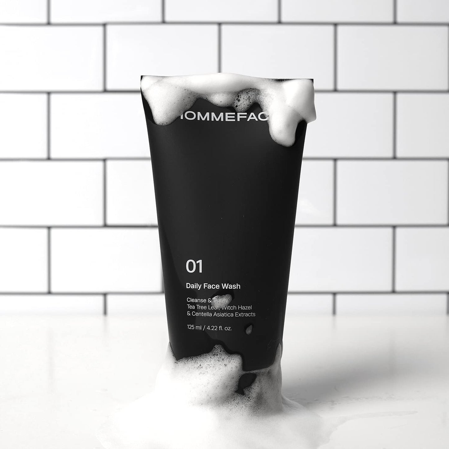 HommeFace 2-Pack Daily Face Wash for Men, Gentle Facial Cleanser for Deep Cleansing with Collagen, Hyaluronic Acid & Witch Hazel Extract