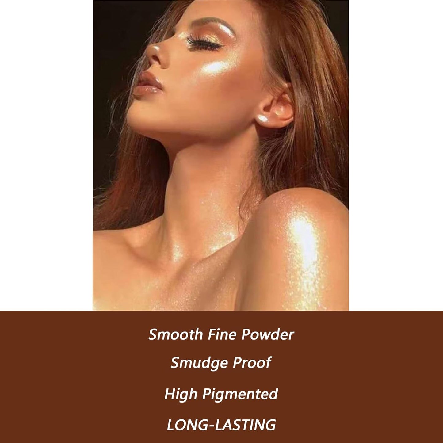 Face Highlighter Luminizers Highlighter powder Translucent Setting Powder High Definition Powder for All Skin Types and Skin Tones(N04)