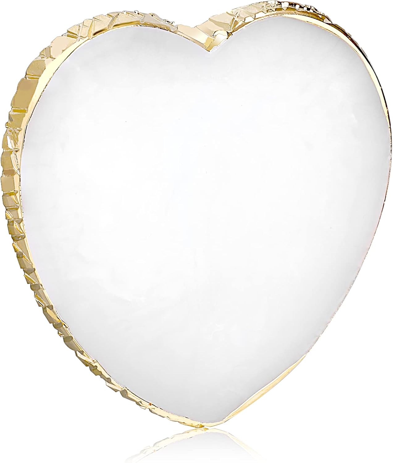 Resin Nail Art Palette Nail Art Painting Mixing Color Palette Heart Shape Gold Edge Nail Gel Color Makeup Display Board Manicure Tool