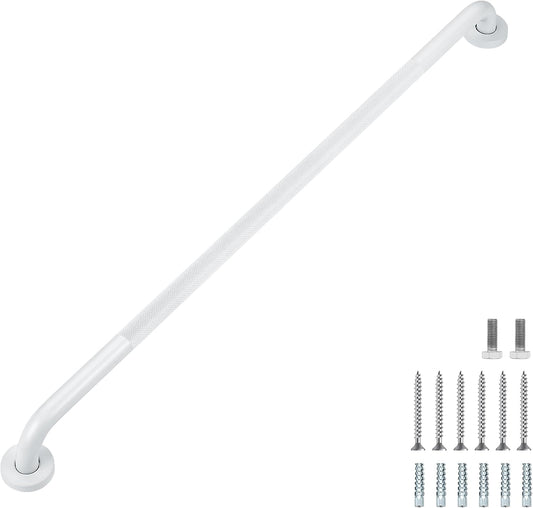 Grab Bars for Shower, 2 Pack 36-Inch Anti Slip Shower Handles for Elderly, Safety Shower Grab Bar, Stainless Steel Handicap Grab Bars for Bathroom (White 1" Diameter)