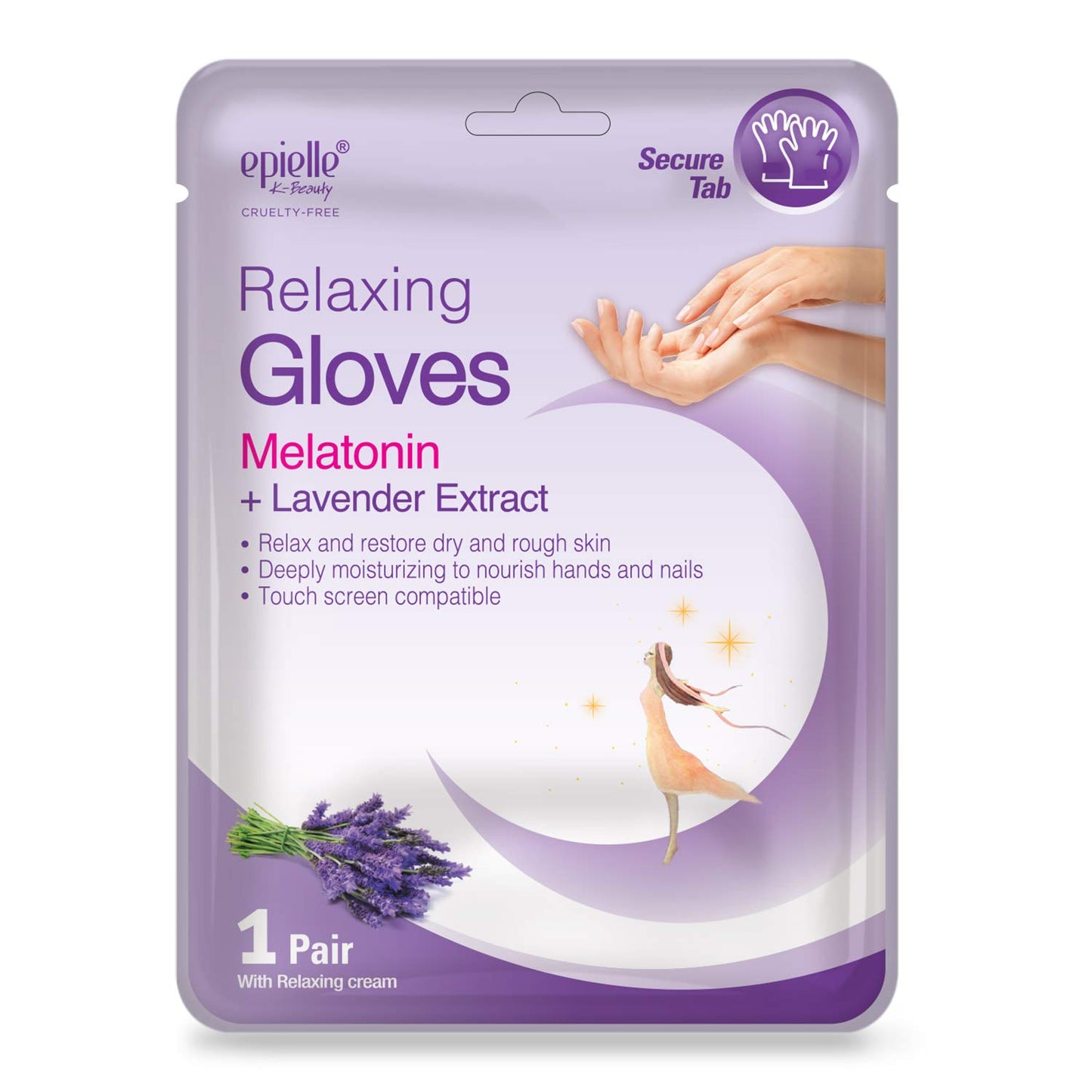 Epielle Relaxing & Nourishing Hand & Foot Masks 12 Pairs, Repair and Relax Dry Hands & Cracked Heels with Lavender Extract & Hemp, Korean Skin Care, Spa Self Care Gifts for Women, 6 Gloves & 6 Socks