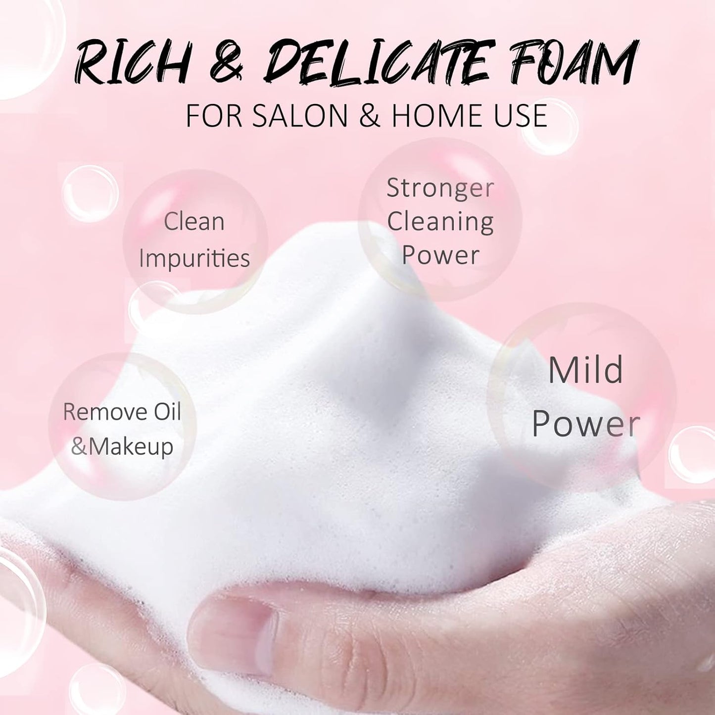 EMEDA Lash Shampoo for Lash Extensions Lash Cleaning Kit 150ml with Lash Fan Dryer Lash Extension Cleanser Oil Free Foam Soap Lash Bath with Rinse Bottle, Brush, Hair Band