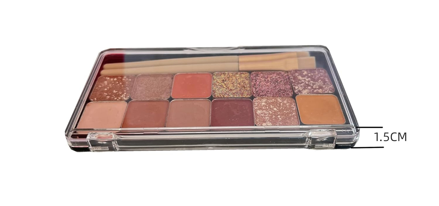 2pcs Rectangular Mini Magnet Make-up Dispensing Plate Eyeshadow Blush Powder Storage Empty Palette with 10pcs metal Stickers