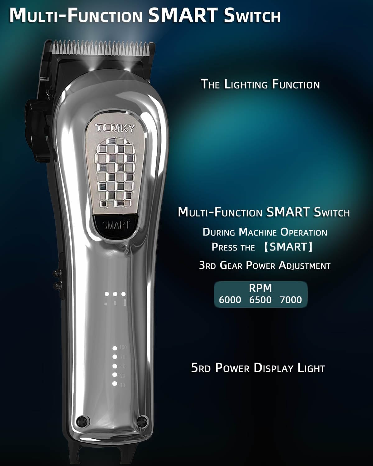 Hair Clippers for Men Cordless&Corded Barber Clippers for Hair Cutting & Grooming Professional Hair Trimmer for Men Rechargeable Hair Trimmer Kit for Household (Silvery)