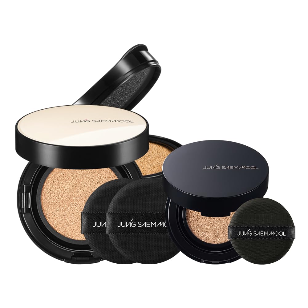 [JUNGSAEMMOOL OFFICIAL] Essential Skin Nuder Cushion Gift Set (Medium) | Nuder Cushion (Refill included) + Nuder Cushion Mini + Cushion Puff (1pc) | SPF 50+ PA+++