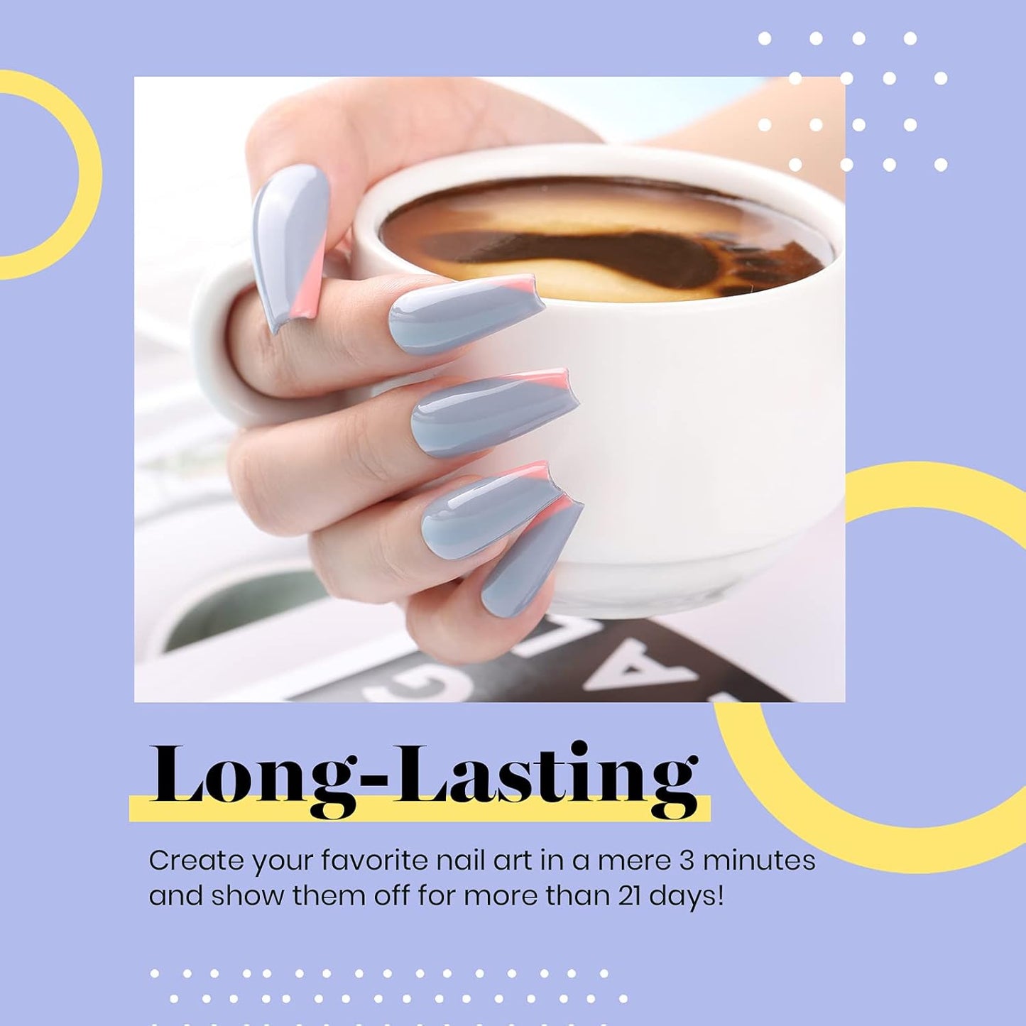 Beetles Gray Gel Nail Polish, 15ml Fall Grey Gel Polish Soak Off UV LED Nail Lamp Nail Art Manicure Salon DIY Home 0.5Oz Nail Polish for Women