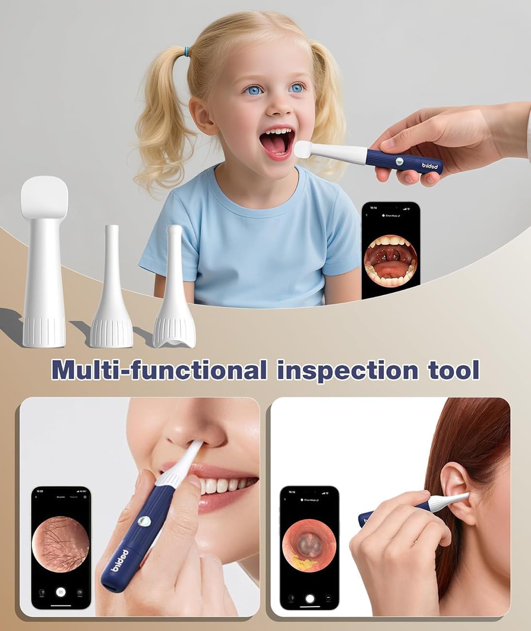 Ear Wax Removal Tool Camera, HD Visual Ear Cleaner with Flexible Otoscope & S-Shaped Silicone Head,WiFi Earwax Remover Kit with Tweezers, 21-in-1 Set for Family, Adults/Kids, Home & Travel