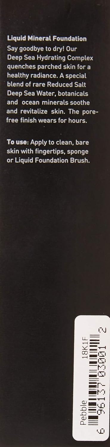 Youngblood Liquid Mineral Foundation, Pebble, 17 Shades, Vegan, Cruelty Free, Gluten-Free