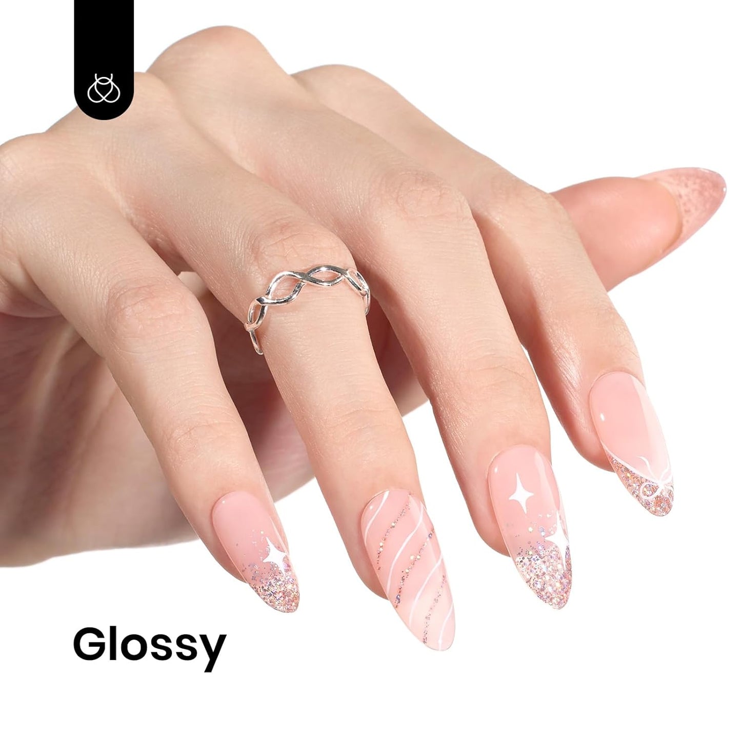 Beetles Glitter Gel Nail Polish 15ML Rose Gold Reflective Pink Gel Polish Dazzling Princess Nail Art Design Manicure Salon (1Pcs)