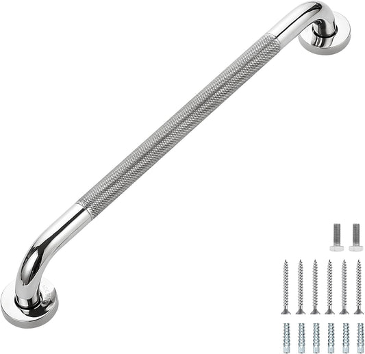 Grab Bars for Shower, 2 Pack 20-Inch Anti Slip Shower Handles for Elderly, Safety Shower Grab Bar, Stainless Steel Handicap Grab Bars for Bathroom (Polished Nickel 1" Diameter)