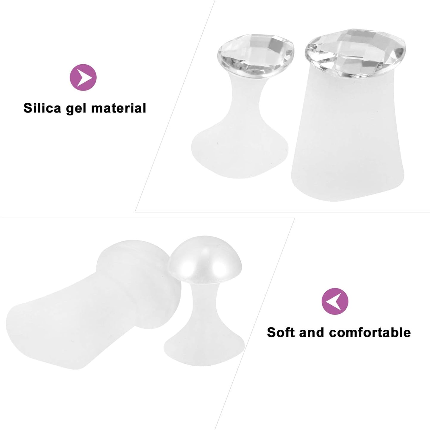 2 Set Toe Separator Fingers Separators Toe Spacers Foot Finger Separator Nail Art Separators